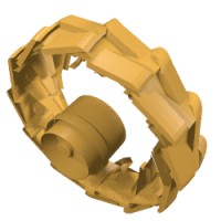 2515 - Wheel Hard Plastic Large (54mm D. x 30mm) - Orange