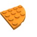 30565 - Plate Round Corner 4 x 4 - Orange
