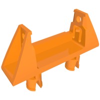 30636 - String Reel 1 x 4 x 2 Holder with 2 Technic Pins - Orange