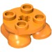 66858 - Feet, 2 x 2 x 2/3 with 4 Studs on Top - Orange