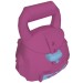 11245pr0002 - Magenta - Bag / Rucksack (School) with Medium Blue Buckle and Star Print