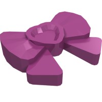11618 - Headwear Accessory Bow with Heart, Long Ribbon and Pin - Magenta