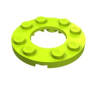 11833 - Plate Round 4 x 4 with 2 x 2 Round Opening - Lime