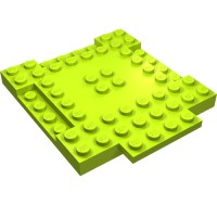 15624 - Plate Special 8 x 9 x 2/3 with 1 x 4 Recessed - Lime