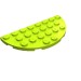22888 - Lime - Plate Round Half 4 x 8