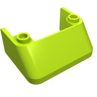 2437 - Windscreen 3 x 4 x 1 1/3 with 2 Studs on Top - Lime