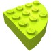 2577 - Brick Round Corner 4 x 4 Full Brick - Lime