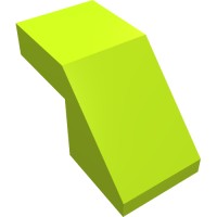 28192 - Slope 45Â° 2 x 1 with 2/3 Inverted Cutout and no stud - Lime