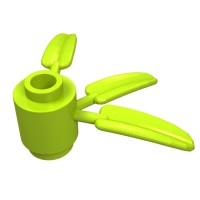 30176 - Plant, Round 1 x 1 - 3 Bamboo Leaves - Lime