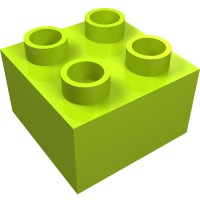 3437 - Duplo Brick 2 x 2 - Lime