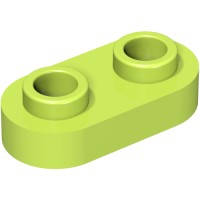 35480 - Plate Special 1 x 2 Rounded with 2 Open Studs - Lime
