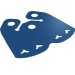 21490 - Neckwear Cape, Short, Curved Bottom, 3 Top Holes and Heart Shaped Holes - Dark Blue