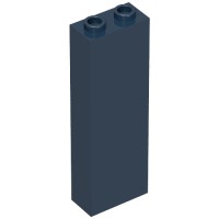 2454b - Brick 1 x 2 x 5 with Hollow Studs - Dark Blue