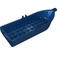 2551 - Boat / Rowing Boat 14 x 5 x 2 with Oarlocks [2 Hollow Inside Studs] - Dark Blue