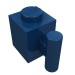 2921 - Dark Blue - Brick Special 1 x 1 with Handle