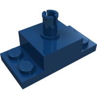 30592 - Brick Special 2 x 4, with 2 x 2 Brick with Top Pin and 1 x 2 Side Plates - Dark Blue