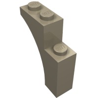13965 - Brick Arch 1 x 3 x 3 [Gothic] - Dark Tan