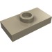 15573 - Dark Tan - Plate Special 1 x 2 with 1 Stud with Groove and Inside Stud Holder (Jumper)