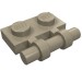 2540 - Plate Special 1 x 2 Side Handle [Free Ends] - Dark Tan