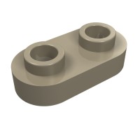 35480 - Plate Special 1 x 2 Rounded with 2 Open Studs - Dark Tan