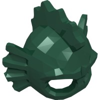 10227 - Mask, Swamp Creature with Eye Holes, Fins and Spikes - Dark Green