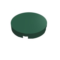 14769 - Tile Round 2 x 2 with Bottom Stud Holder - Dark Green