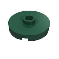 18674 - Plate Special Round 2 x 2 with Center Stud (Jumper Plate) - Dark Green
