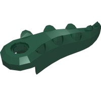 18906 - Animal Body Part, Alligator / Crocodile Tail with Hole - Dark Green