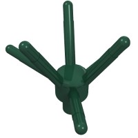 19119 - Plant, Flower Stem with Bar and 6 Stems - Dark Green