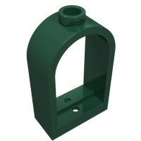30044 - Window 1 x 2 x 2 2/3 with Rounded Top - Dark Green