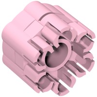18588 - Launcher, Weapon Rapid Shooter Six Barrel, 3 Fingers - Bright Pink