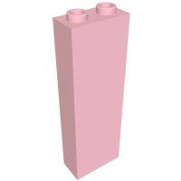 2454b - Brick 1 x 2 x 5 with Hollow Studs - Bright Pink