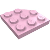 30357 - Plate Round Corner 3 x 3 - Bright Pink