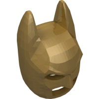10113 - Mask, Batman Cowl [Plain] - Pearl Gold
