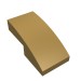 11477 - Slope Curved 2 x 1 No Studs [1/2 Bow] - Pearl Gold