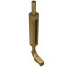 14682 - Pearl Gold - Exhaust Pipe with Technic Pin - Flat End, Rounded Hole