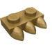 15208 - Pearl Gold - Plate Special 1 x 2 with Three Teeth [Tri-Tooth]