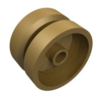 18976 - Wheel 18 x 12 with Axle Hole and Stud - Pearl Gold