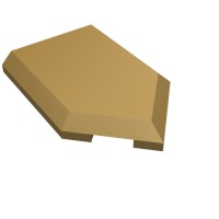 22385 - Tile Special 2 x 3 Pentagonal - Pearl Gold
