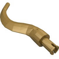 24204 - Plant / Animal Body Part, Tree / Branch / Tail / Appendage Bladed with Pin - Pearl Gold