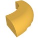 24599 - Pearl Gold - Brick Round Corner 5 x 5 x 1 Curved, Bottom Cut Outs, No Studs, 7 Bottom Tubes