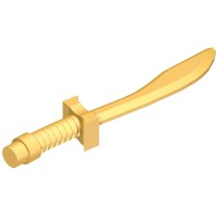25111 - Weapon Sword / Saber with Curved Blade and Hilt - Pearl Gold