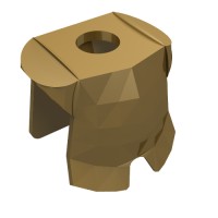 2587 - Minifig Neckwear Armor Breastplate with Leg Protection [Plain] - Pearl Gold
