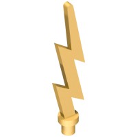 27256 - Wave / Lightning Angular, Single - Pearl Gold