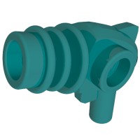 13608 - Weapon Gun Ray / Sci Fi - Rounded Heat Diffusers - Dark Turquoise