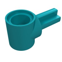 22961 - Technic Pin Connector Hub with 1 Axle - Dark Turquoise