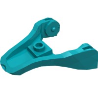 24199 - Creature Body Part, Dragon Head Lower Jaw with 1 Stud - Dark Turquoise