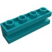 2653 - Dark Turquoise - Brick Special 1 x 4 with Groove