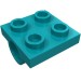 2817 - Dark Turquoise - Plate Special 2 x 2 with 2 Pin Holes