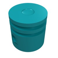 2851 - Technic Engine Piston Round - Dark Turquoise